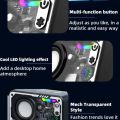 Wireless Speaker V5.3 Powerful Loudspeaker LED Lighting 1800mAh Battery Powered Portable Outdoor Small Speaker Supports TF Card. 