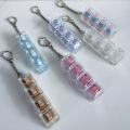 NEW 1/2/3/4/9 Key Keyboard  Toys Crystal Keycap Keychain Stress Relief Fingertip Gadget Decompression Toys Clicker  Toy. 