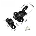2/4Pcs  Aluminum Alloy Spring Door Bolt Lock,Automatic & Self-closing Security,Durable Bounce Mechanism with Safety Pull Ring. 
