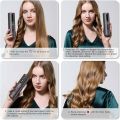 Cordless Automatic Curling Iron Rechargeable Auto Curlers with 5 Temps & Timers, Heat Insulation Chamber, LCD Screen, Auto Shut-Off, Suitable for Short & Long Hair Styling - Grey&Magenta. 