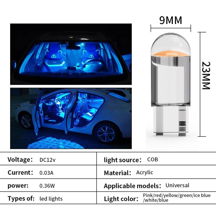 10pcs%20T10%20W5W%20WY5W%20Led%20Canbus%20Bulbs%20Car%20Interior%20Lights%20License%20Plate%20Light%20%20Clearance%20Lights%20Reading%20Lamp%20Yellow%20White%2012V%2024V%20-%20Image%202