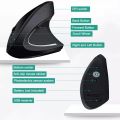 HOMEFISH Vertical Mouse Ergonomic 2.4GHz Wireless Optical Mice 3 Adjustable DPI 800/1200/1600 6 Buttons for Laptop PC Computer. 