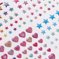 Glitter Magic Crystal Love Star Sticker 3D Shiny Gem Three-Dimensional Sticker Phone Notebook Diary DIY Gift Decoration For Girl. 