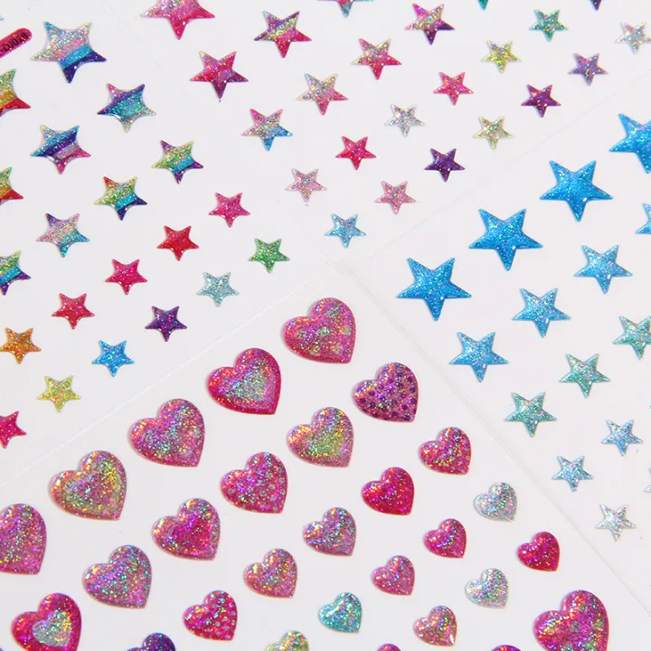 Glitter%20Magic%20Crystal%20Love%20Star%20Sticker%203D%20Shiny%20Gem%20Three-Dimensional%20Sticker%20Phone%20Notebook%20Diary%20DIY%20Gift%20Decoration%20For%20Girl%20-%20Image%204