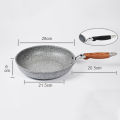 Durable Stone Frying Wok Pan Non-stick Ceramic Pot Induction Fryer Steak Cooking Gas Stove Skillet Cookware Tool for Kitchen Set. 