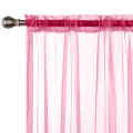 1pc Solid Colour Sheer Curtain, Curtains for Living Room, Bedroom, Home Decoration, French Window Screen with Rod Pocket.