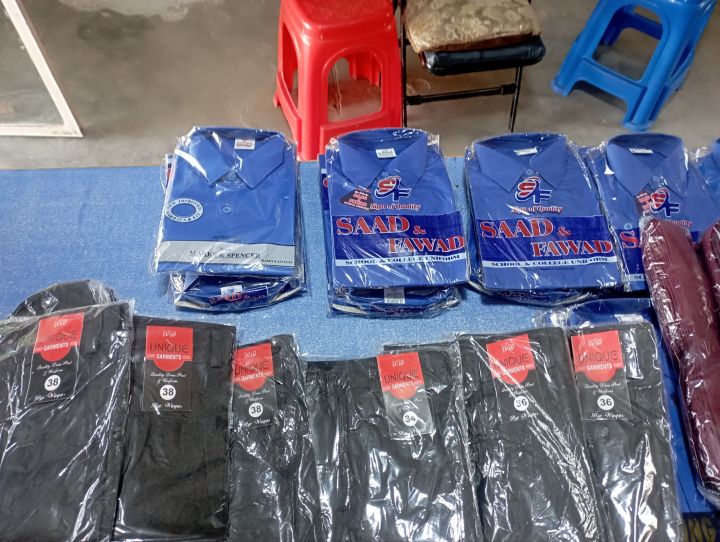 school uniform for boys . government school uniform blue shirt and gray pent