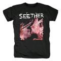 Heavy Metal Seether T Shirt Women Men Rock Band Casual Short Sleeve Fashion Streetwear Plus Size T Shirt Unisex. 