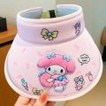 Sanrio Sunscreen Hat Cinnamoroll My Melody Kuromi Pompompurin Anti-Uv Sunshade Cap Large Tongue Sun Hat Kids Birthday Gifts. 