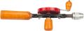 Manual Hand Drill Machine 1/4-inch Capacity with 2 Pieces HSS Drill Set for Soft Metal, Wood, Plastic, etc. 