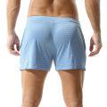 Solid-coloured Men's Mesh Thin Section Loose Fashion Pockets Elastic Large Size Sleep Bottom Boxer Shorts Homewear. 
