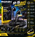 Ronin R-5 Buzz Wired Handsfree 3.5mm AUX | 14mm Driver | Powerful Bass | Clear Sound | Built-in Mic | 1.2M Cable. 