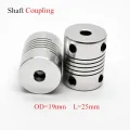 D19xL25 Aluminium Flexible Jaw Shaft Coupling 5 8 6.35mm 8mm 10mm CNC Stepper Motor Coupler Encoders Engraving Machine. 