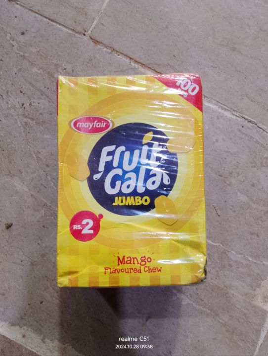 Fruit Gala Mango Flavoured (Pack Of 100 Pieces Box ) Mayfair Fruit Gala Candy / With Affordable Price