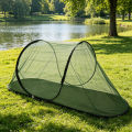 green boat-shaped mosquito net wider and taller installation-free portable anti-mosquito collapsible outdoor camping.