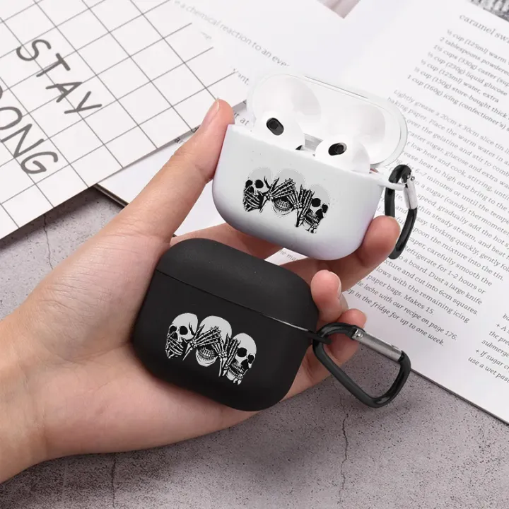 Three Funny Skeleton Pattern Airpod Case Earphone Cover for AirPods 2 3 Pro 2nd Generation Case Perfect Gift for Teen Boys Girls