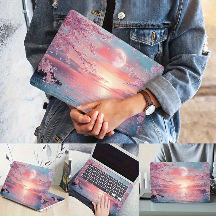cherry%20blossoms%20and%20moonlight%20-%20scratch-resistant%20PVC%20material,%20sticky%20decorations%20suitable%20for%20various%20laptop%20models,%20laptop%20-%20Image%205