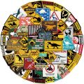 60PCS Cool Jurassic World Signs Dinosaur Park Stickers DIY Stickers Scrapbooking Phone Luggage Skateboard Waterproof Decals.