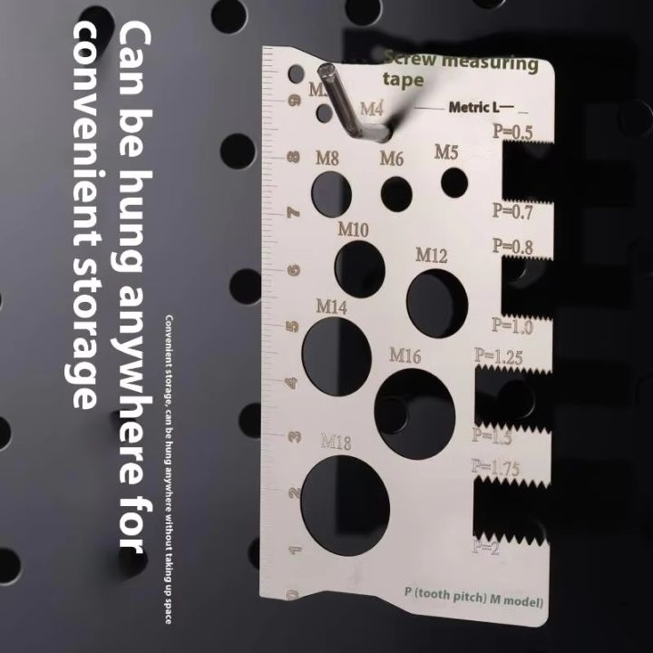 Screw Thread Pitch Gauge Ruler Measuring Tool Bolt Nut Metric Machining ...