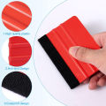 1Pc Plastic Squeegee with Felt Edge Car Vinyl Wrap Scraper Felt Squeegee Wrapping Tool Decal Applicator Wallpaper Smoothing Tool. 