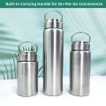 450-1500ml Stainless Steel Water Bottle Single Wall Bottle Large Capacity Big Mouth Flasks with Lid Cycling Drinkware Sports. 