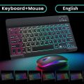 【Thailand sport】 backlit wireless Bluetooth keyboard and mouse with RGB LED light for LPAD laptop Android tablet. 