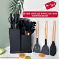 19 Pieces Kitchen Spatula And Knife Set. 