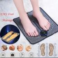 EMS Foot Massager Mat EMS Leg Reshaping Pad Rechargeable Bioelectric Acupoints Pulse Muscle Stimulator Improve Blood Circulation Relief Stress Pain Health Care Folding Portable Mat Feet Therapy Machine for Home and Office. 