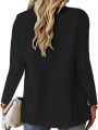 Autumn long-sleeved solid colour cardigan one-button small suit jacket for women. 