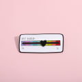 My rainbow Mood Brooch Fun Mood Conversion Enamel pin Scale Pin with Moveable Heart Slide Badge Creative Jewelry Great Gift. 