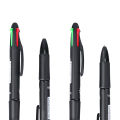 DELI 4 In 1 Ballpoint Pen 0.7 mm Color Ball Pens Blue Black Red Green Writing Pen School Office Stationery. 