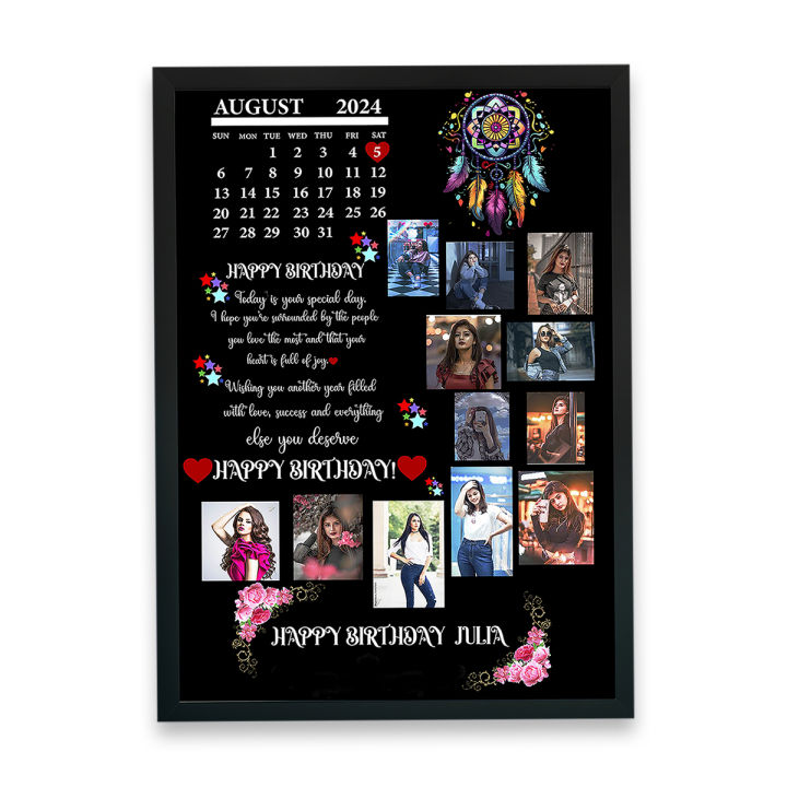 Add Birthday Frame Customizable Gift Frame for Birthdays & Anniversaries Personalized ...