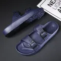 Couple Style Men's and Women's Slippers Birkenstock Shoes Two Straps Sandals Buckle Slip-Ons Solid Color. 