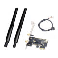 M.2 To PCI Express Wireless Adapter Converter with 2x 6DBi Antenna For NGFF M.2 WiFi Bluetooth Card AX210 AX200. 