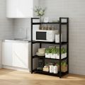 4-Tier Kitchen Storage Shelf — Heavy Duty Microwave Oven Stand | Multi-Layer Organizer Rack for Utensils, Spices & Appliances. 