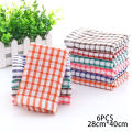 6PCS Cotton Kitchen Towel Absorbent Clean Dish Towels Kichen Cleaning Supplies. 