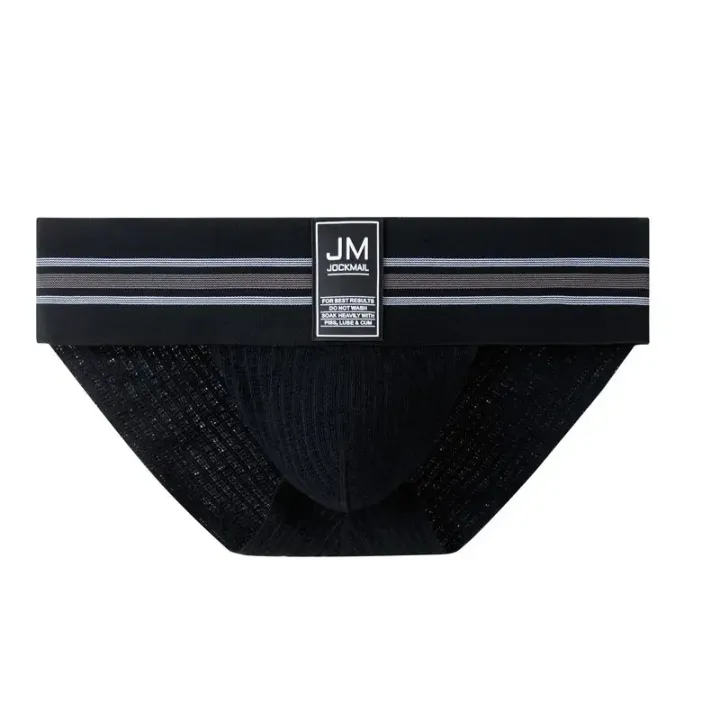 JOCKMAIL%203-inch%20Belt%20Men's%20Underwear%20Briefs%20Low%20Waist%20High%20Fork%20Triangle%20Pants%20Anti%20Wear%20Legs%20Showing%20%20Breathable%20blended%20towel%20-%20Image%206