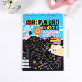 50 pcs Scratch Paper Kids Rainbow Magic Scratch Off Paper Sheets Art Craft Kit Black Note Paper Drawing Pads with Stencils. 