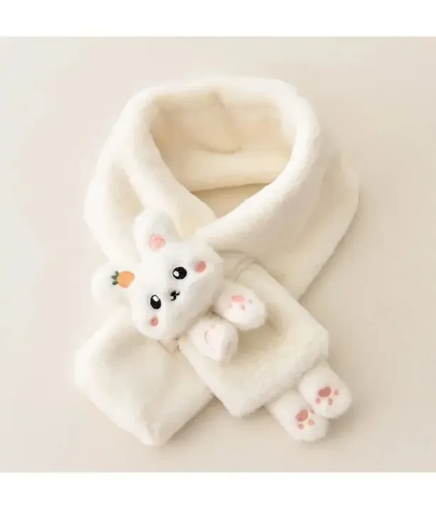 1pcs%20Boys%20Girls%20Winter%20Scarfs%20Thick%20Plush%20Cros%20Children's%20Scarf%20Baby%20Bib%20Cute%20Cartoon%20Rabbit%20Faux%20Fur%20Neck%20Protection%20Warm%20Shawl%20-%20Image%206