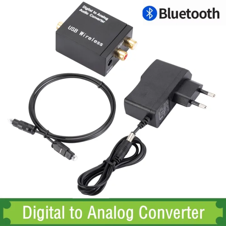 Bluetooth Digital to Analog Audio Converter Adapter For TV Amplifier ...