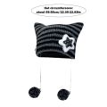 Y2K Beanie Hat Women Ins Devil Ear Striped Knitted Wool Cap Autumn Winter Hip-hop Crochet Cute Cat Ears Pointed Pullover Hats. 