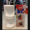 360 Degree Double Decker Washroom Corner Cabinet Use In Kitchen Accessories Use in Makeup Accessories Pure Material Washroom Corner Cabinet Easy to Install 360 Degree Washroom Corner Cabinet 360 Degree Washroom Single And Doubler Decker Cabinets.. 