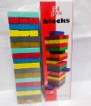 54 Pcs Wooden Jenga Blocks Large Size Colours Edition. 