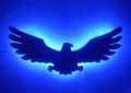Wall decor Eagle sign with lighting , eagle light , wooden eagle , lighting eagle , eagle gift , hunter eagle with lighting , night lamp , wall decoration items , wall light. 