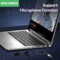 Rocoren AUX Cable 3.5mm Jack Male to Female Audio Extension Speaker Cable Converter for Phone Headphones Laptops Tablets Adapter.