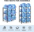 3 Gallon Water Jug Rack, 3-Tier Water Bottle Holder Storage Rack, Water Jug Organizer for Kitchen,Office,Garage, Dark Brown. 