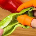 Silicone Thumb Knife Finger Protector Cutting Gears Vegetable Picking Knife Pinch Plant Leaf Scissors Garden Set Reusable Anti-Slip Silicone Finger Caps Protectors. 