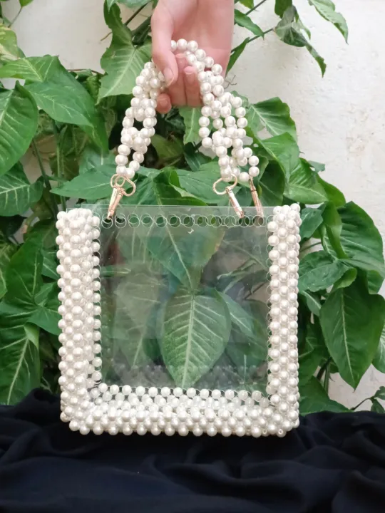 pearl%20beaded%20bag%20with%20transparent%20acrylic%20sheet%20/%20size%20medium%20and%20small%20/elegant%20and%20stylish%20bags%20-%20Image%206