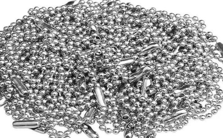 BALL CHAIN , key chain tag key ring only silver clour 10 cm