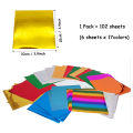 102pcs Hot Foil Transfer Film Sheet Holographic Stamping Foil For Paper Leather Paper Holographic Transfer Craft Foil. 